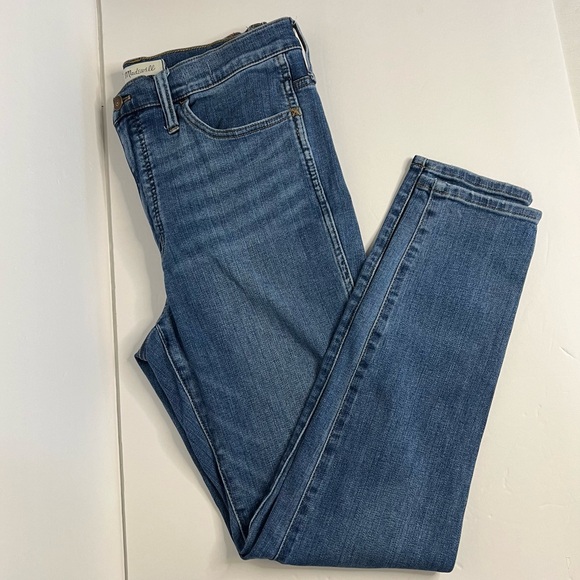 Madewell Denim - Madewell 10” high rise skinny denim jeans medium wash size women's‎ 30